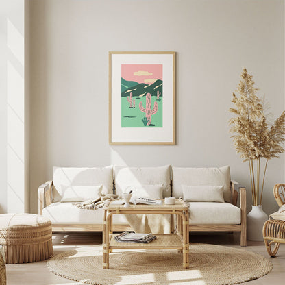 Wes Co Gallery Poster Funky Palms 8 x 10" Home Goods - Illustrations White border only Art Print