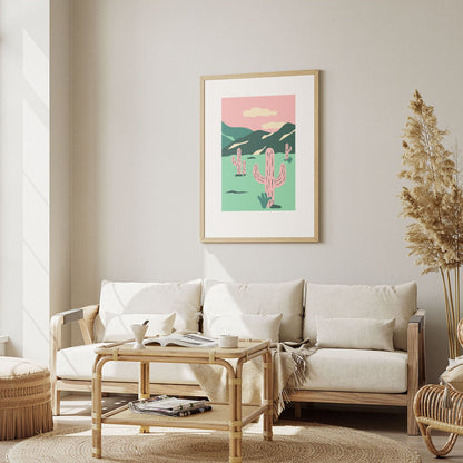 Wes Co Gallery Poster Funky Palms 12 x 16" Home Goods - Illustrations White border only Art Print