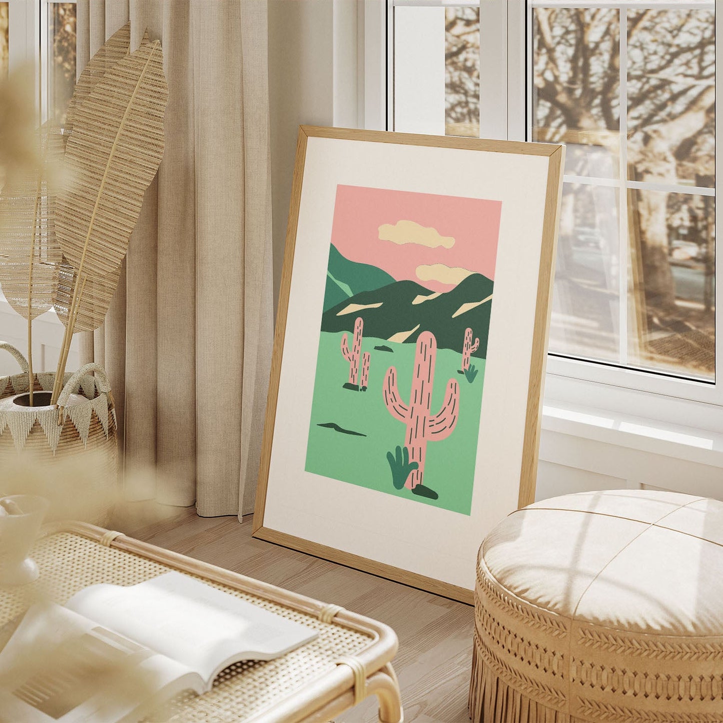 Wes Co Gallery Poster Funky Palms 11 x 17" Home Goods - Illustrations White border only Art Print