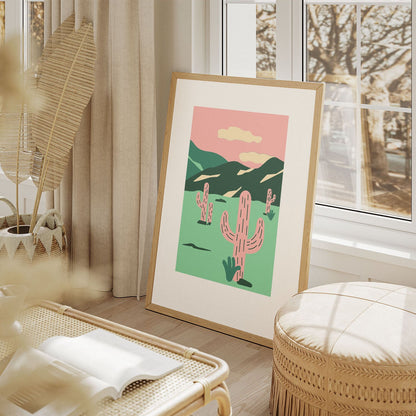 Wes Co Gallery Poster Funky Palms 11 x 17" Home Goods - Illustrations White border only Art Print