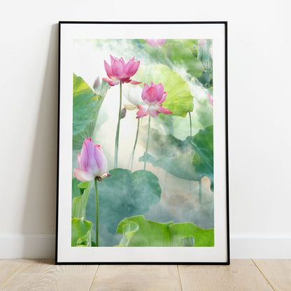 Wes Co Gallery Poster Water Lily 8 x 10" Home Goods - Illustrations White border only Art Print