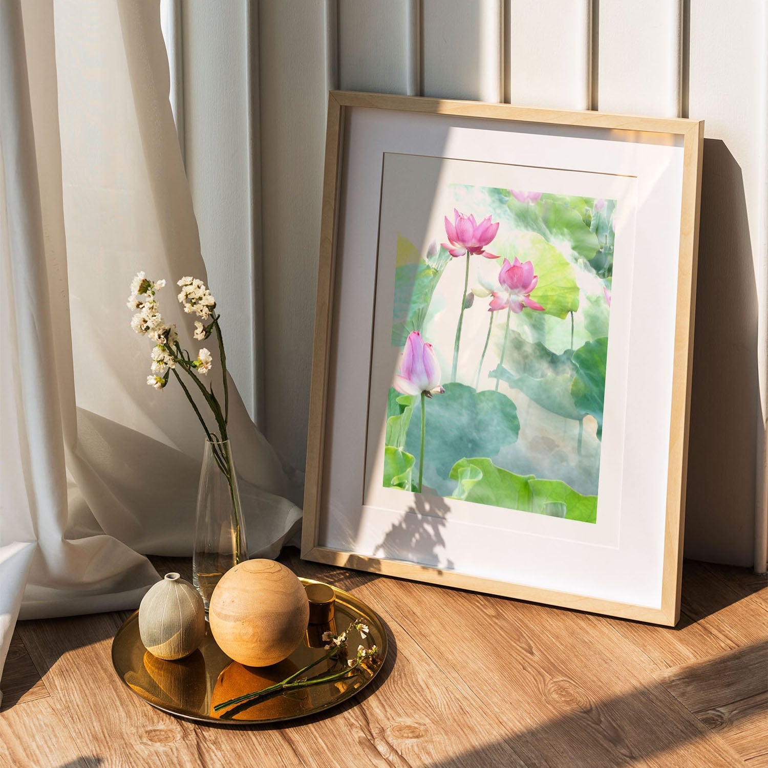 Wes Co Gallery Poster Water Lily 5 x 7" Home Goods - Illustrations White border only Art Print