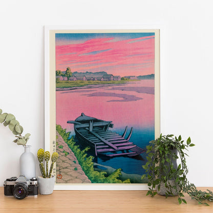 Wes Co Gallery Poster Akita Tsuchizaki by Kawase Hasui 12 x 16" Home Goods - Artist Edge to edge Art Print