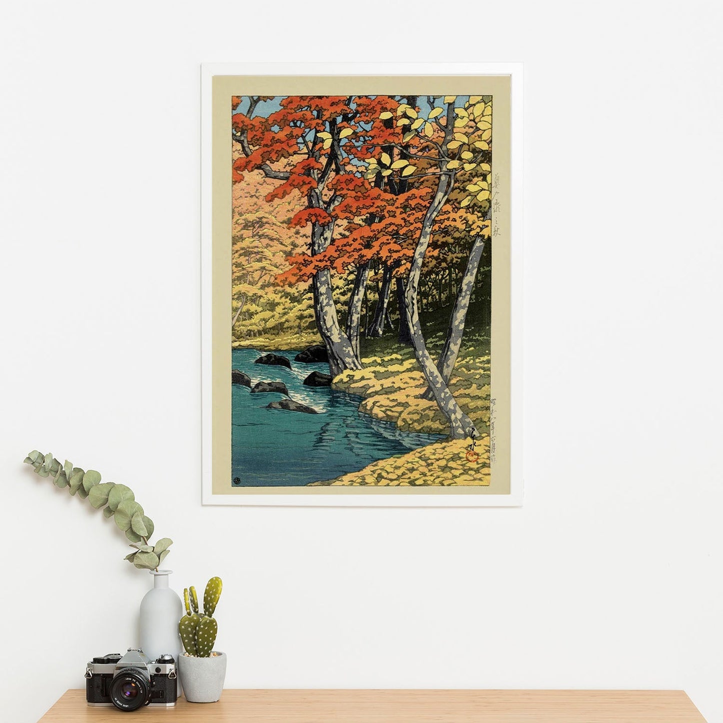 Wes Co Gallery Poster Autumn In Oirase by Kawase Hasui 16 x 20" Home Goods - Artist Edge to edge Art Print