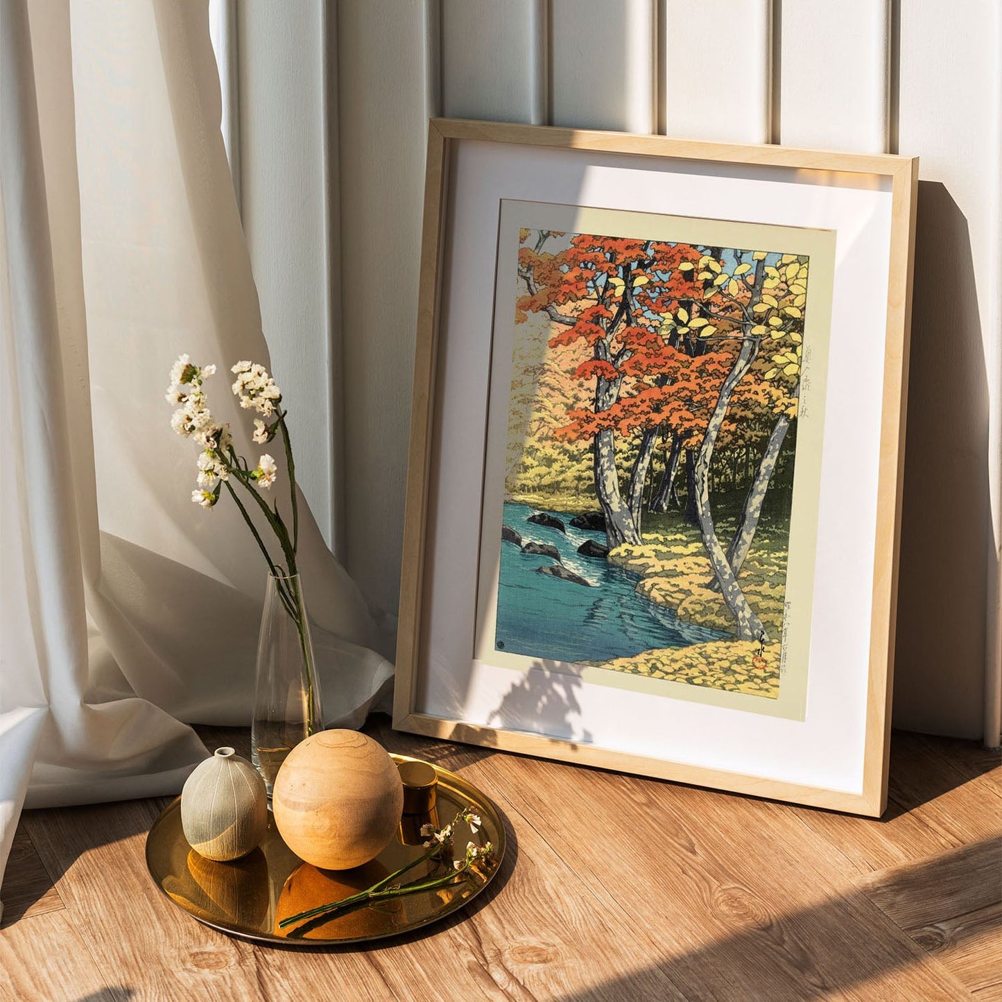 Wes Co Gallery Poster Autumn In Oirase by Kawase Hasui 5 x 7" Home Goods - Artist Edge to edge Art Print