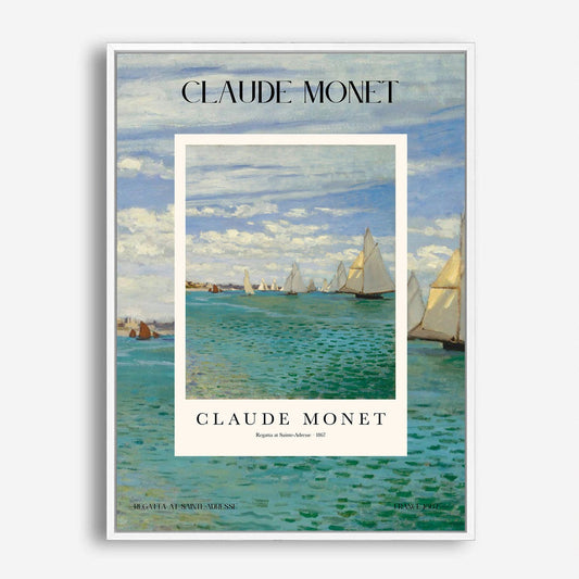 Wes Co Gallery Poster Regatta At Sainte-Adresse Profile by Claude Monet 5 x 7" Home Goods - Artist Edge to edge Art Print