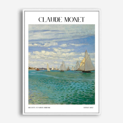 Wes Co Gallery Poster Regatta At Sainte-Adresse by Claude Monet 5 x 7" Home Goods - Artist Edge to edge Art Print