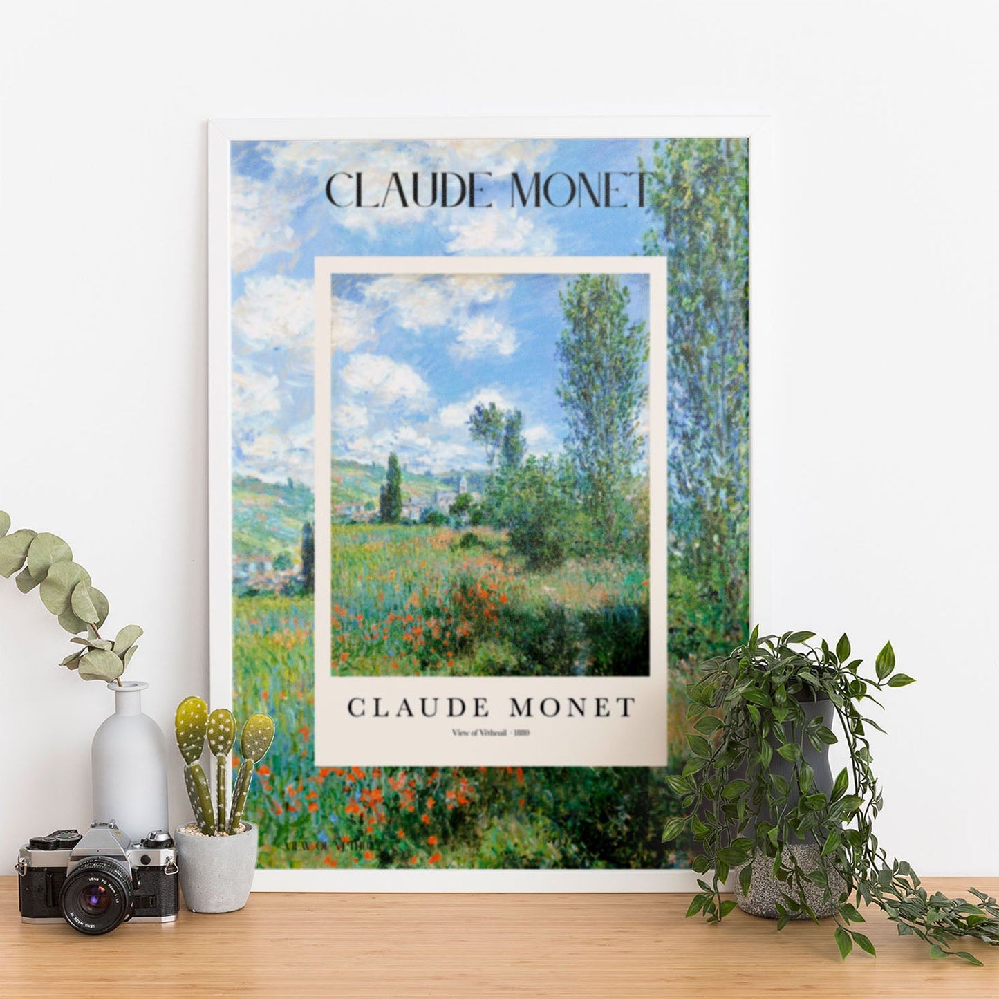 Wes Co Gallery Poster The View Of Vetheuil Profile by Claude Monet 12 x 16" Home Goods - Artist Edge to edge Art Print