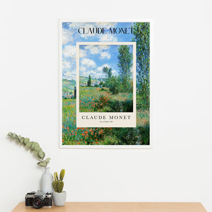 Wes Co Gallery Poster The View Of Vetheuil Profile by Claude Monet 16 x 20" Home Goods - Artist Edge to edge Art Print