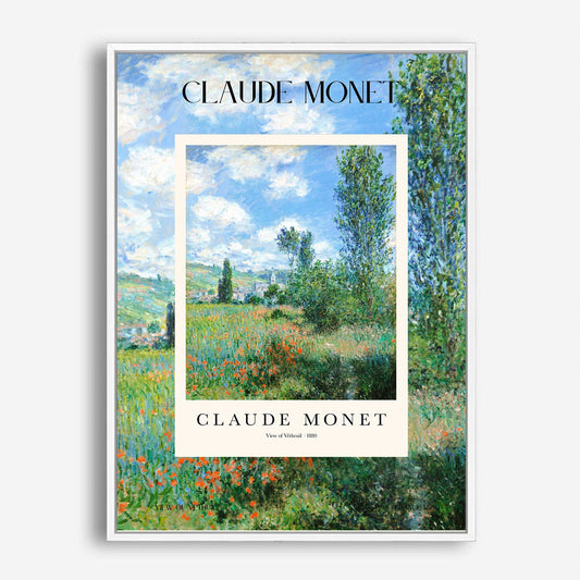 Wes Co Gallery Poster The View Of Vetheuil Profile by Claude Monet 5 x 7" Home Goods - Artist Edge to edge Art Print