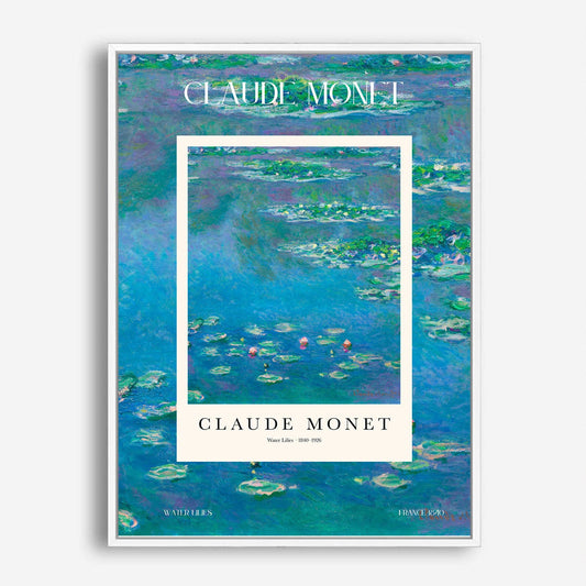 Wes Co Gallery Poster Water Lilies Profile by Claude Monet 5 x 7" Home Goods - Artist Edge to edge Art Print