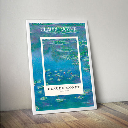 Wes Co Gallery Poster Water Lilies Profile by Claude Monet 16 x 20" Home Goods - Artist Edge to edge Art Print