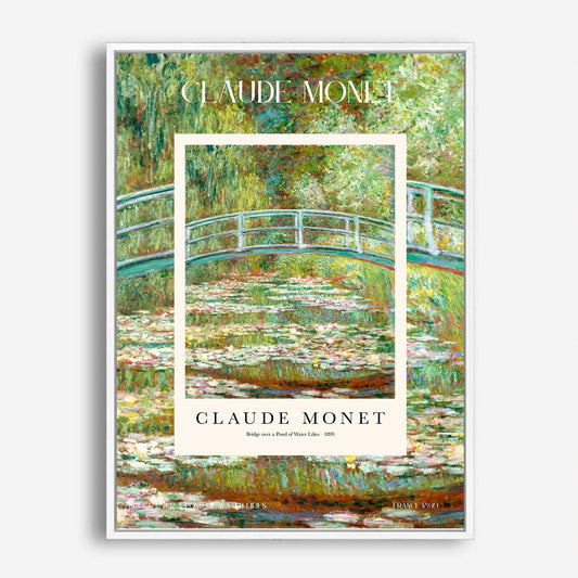 Wes Co Gallery Poster Bridge Over A Pond Of Water Lilies Profile by Claude Monet 5 x 7" Home Goods - Artist Edge to edge Art Print