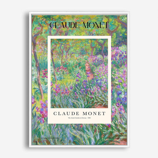 Wes Co Gallery Poster Garden In Giverny Profile by Claude Monet 5 x 7" Home Goods - Artist Edge to edge Art Print