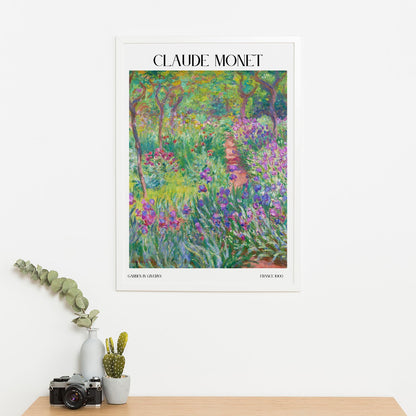 Wes Co Gallery Poster Garden In Giverny by Claude Monet 16 x 20" Home Goods - Artist Edge to edge Art Print