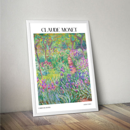 Wes Co Gallery Poster Garden In Giverny by Claude Monet 16 x 20" Home Goods - Artist Edge to edge Art Print