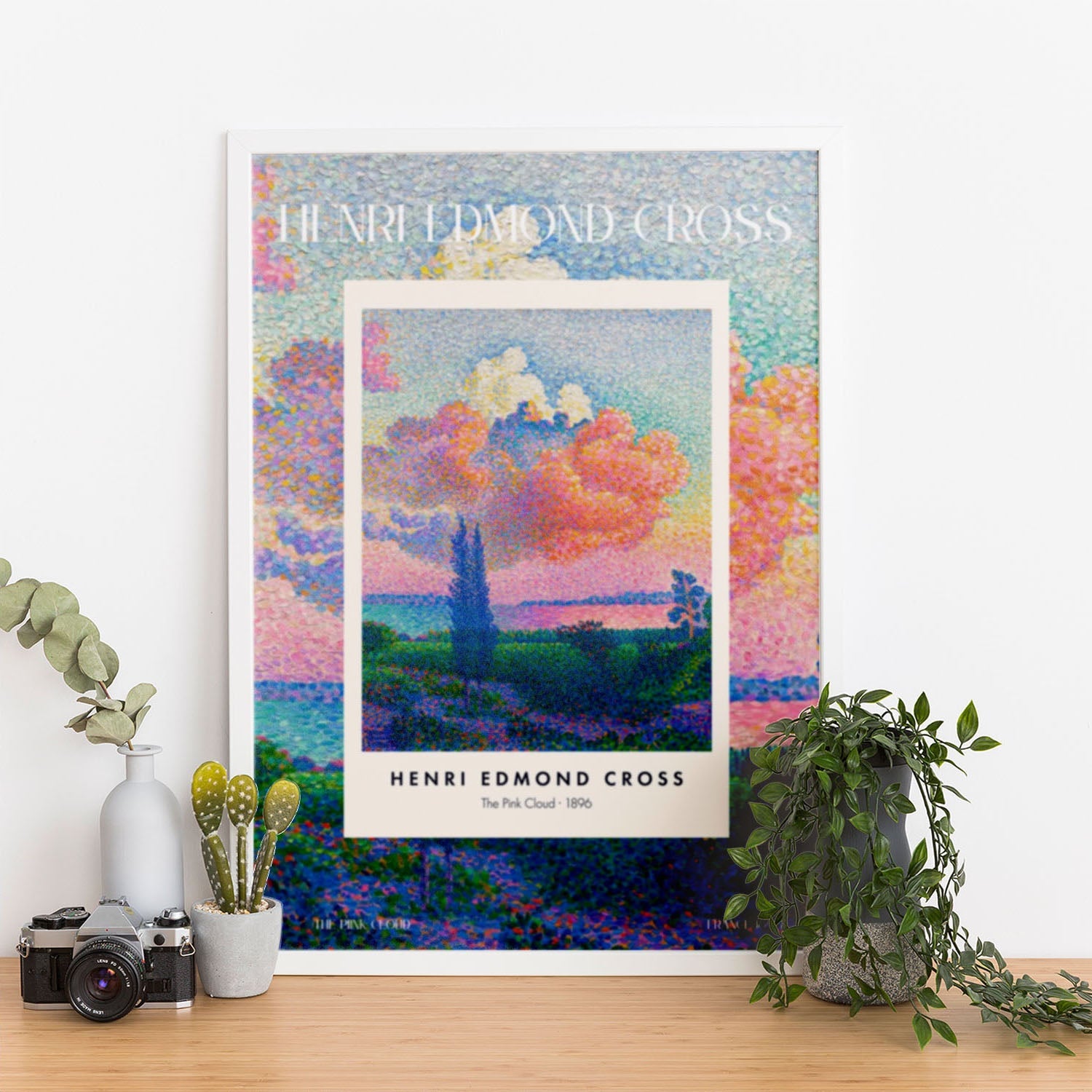 Wes Co Gallery Poster The Pink Cloud Profile by Henri-Edmond Cross 12 x 16" Home Goods - Artist Edge to edge Art Print