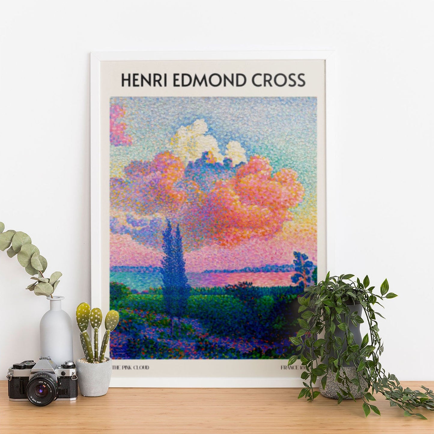 Wes Co Gallery Poster The Pink Cloud by Henri-Edmond Cross 12 x 16" Home Goods - Artist Edge to edge Art Print