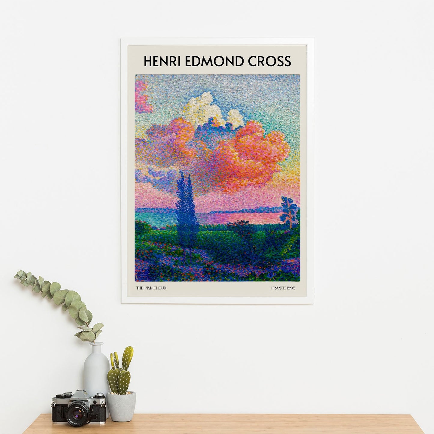 Wes Co Gallery Poster The Pink Cloud by Henri-Edmond Cross 16 x 20" Home Goods - Artist Edge to edge Art Print