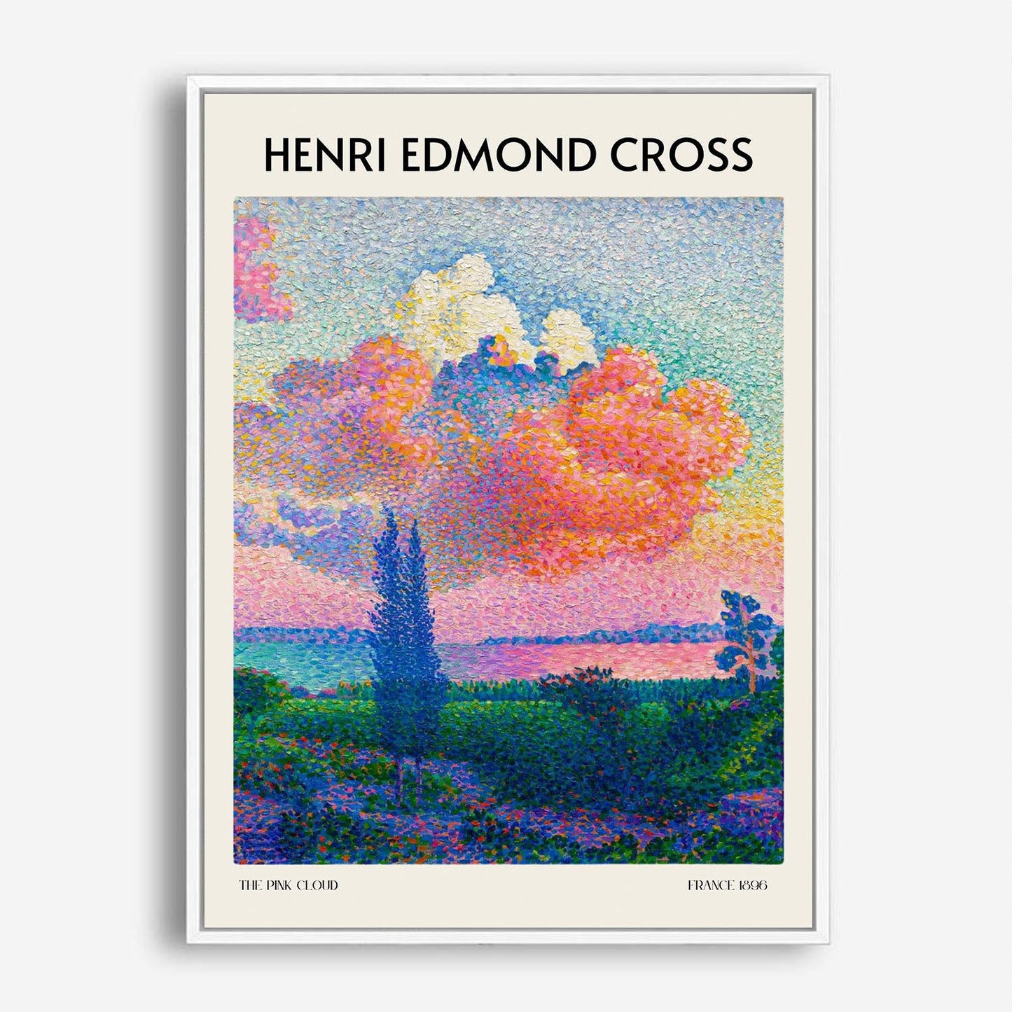 Wes Co Gallery Poster The Pink Cloud by Henri-Edmond Cross 5 x 7" Home Goods - Artist Edge to edge Art Print