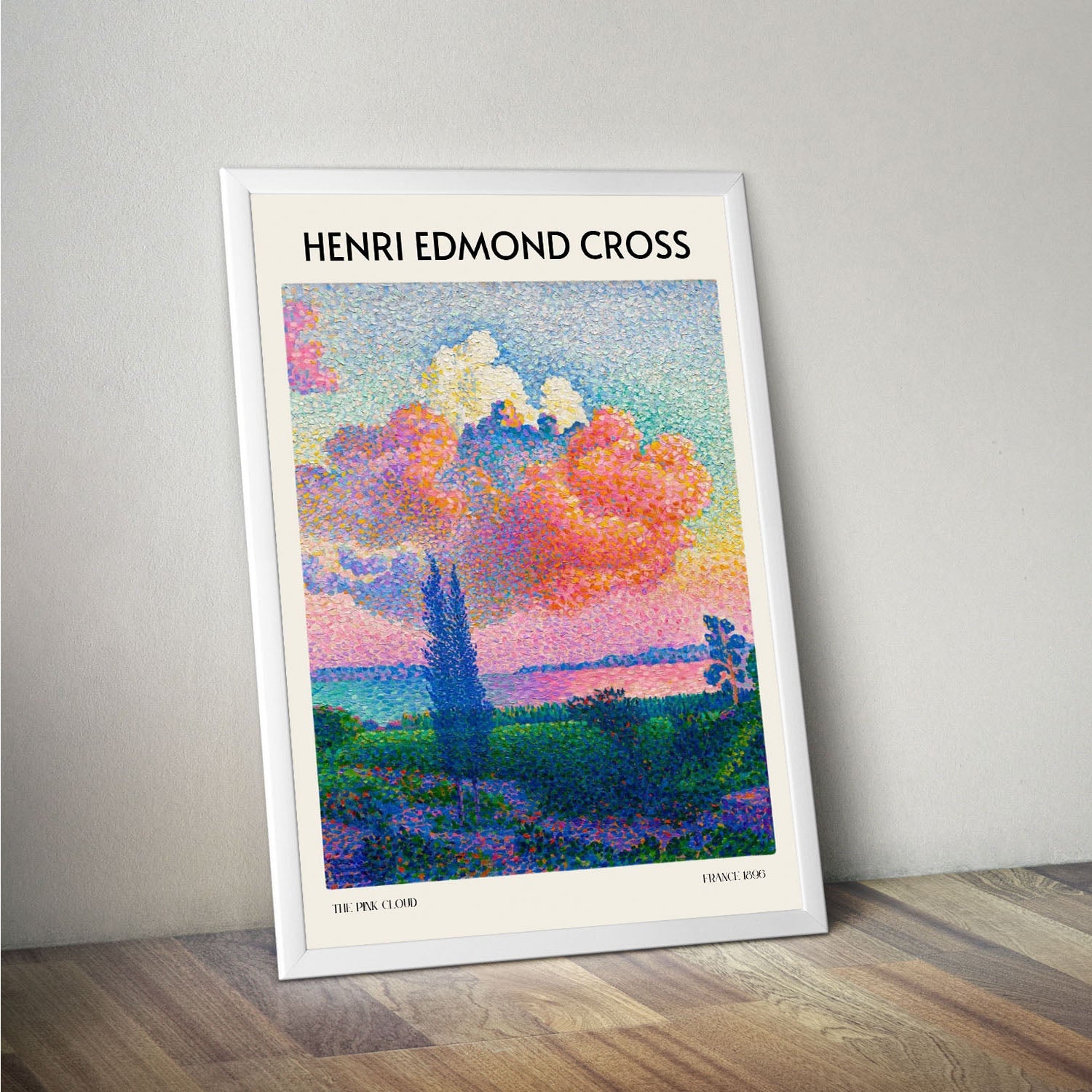 Wes Co Gallery Poster The Pink Cloud by Henri-Edmond Cross 16 x 20" Home Goods - Artist Edge to edge Art Print