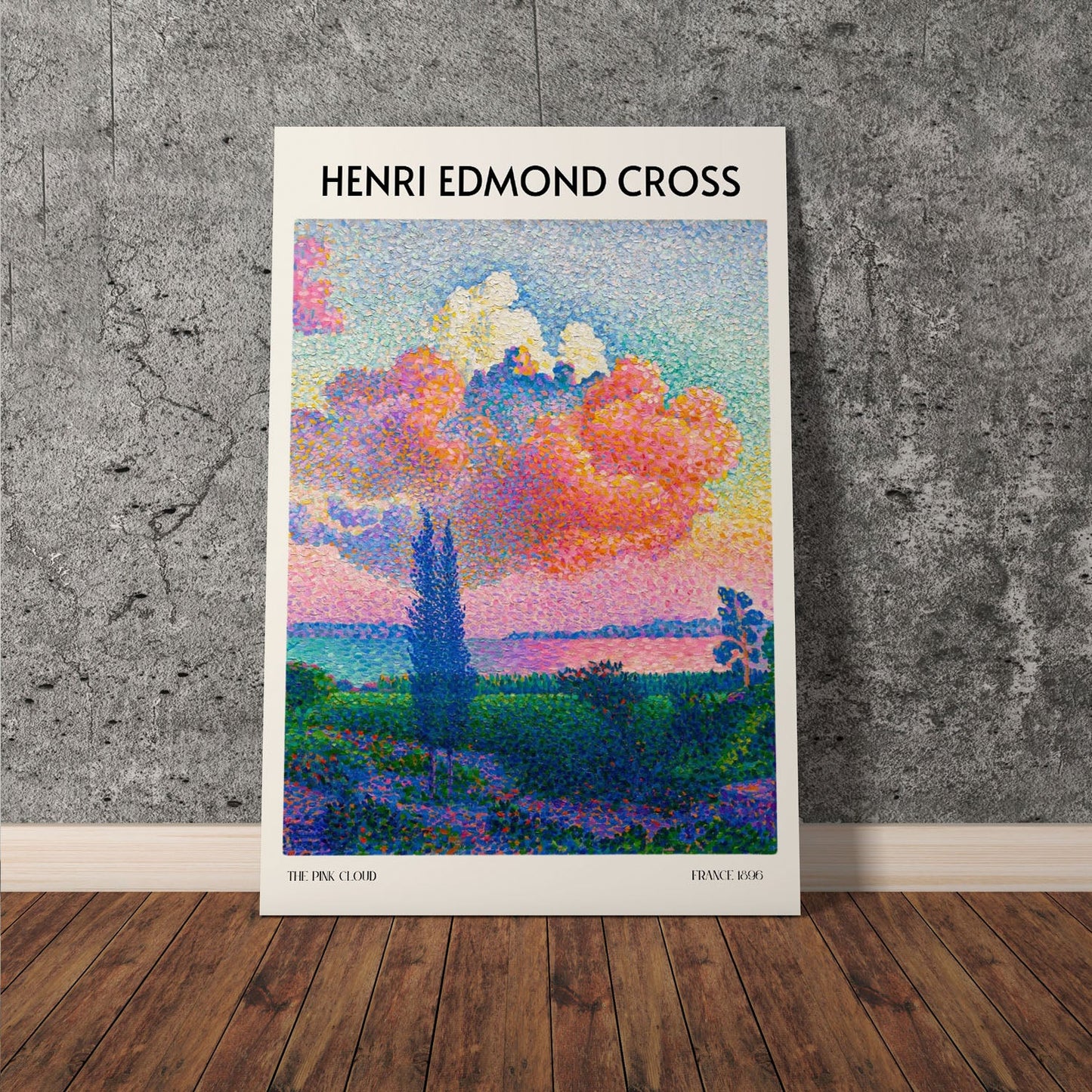 Wes Co Gallery Poster The Pink Cloud by Henri-Edmond Cross 11 x 17" Home Goods - Artist Edge to edge Art Print