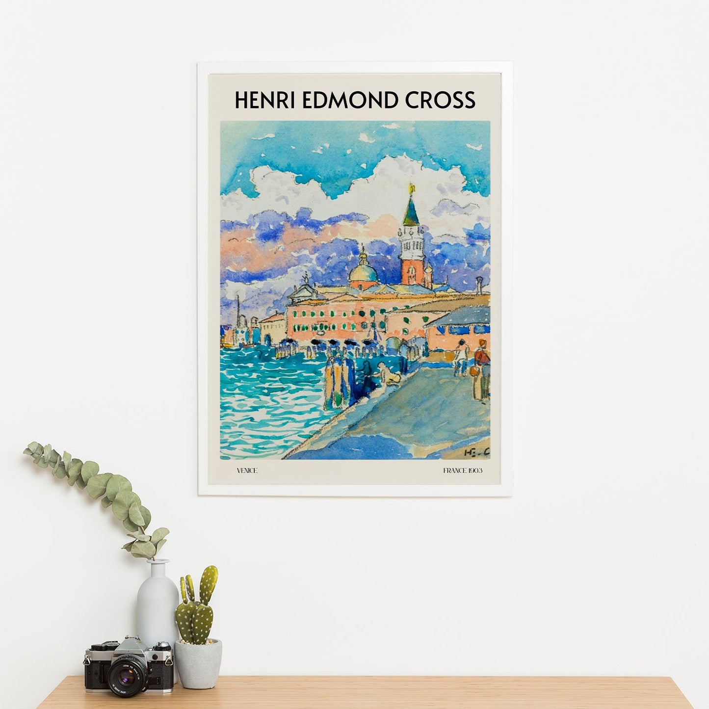 Wes Co Gallery Poster Venice by Henri-Edmond Cross 16 x 20" Home Goods - Artist Edge to edge Art Print