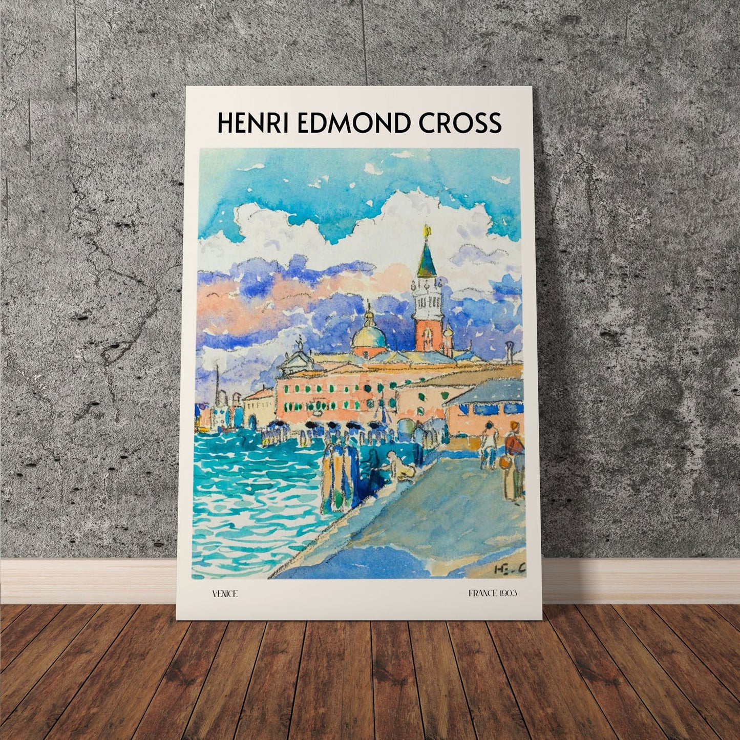 Wes Co Gallery Poster Venice by Henri-Edmond Cross 11 x 17" Home Goods - Artist Edge to edge Art Print