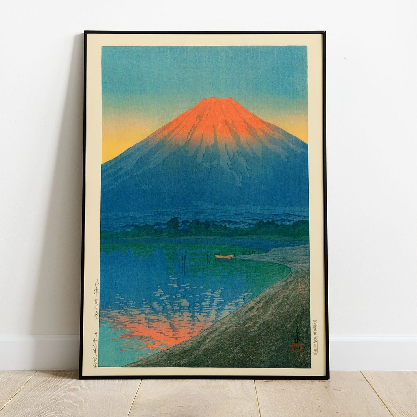 Wes Co Gallery Poster Lake Yamanaka and Mt Fuji by Kawase Hasui 8 x 10" Home Goods - Artist Edge to edge Art Print