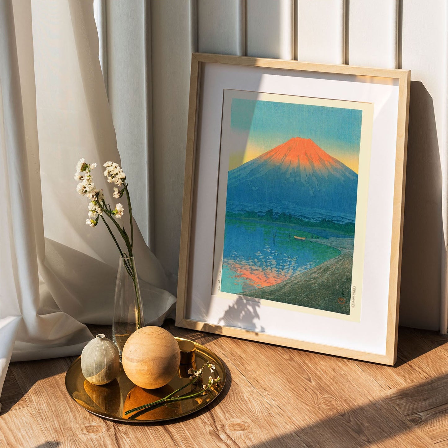 Wes Co Gallery Poster Lake Yamanaka and Mt Fuji by Kawase Hasui 5 x 7" Home Goods - Artist Edge to edge Art Print