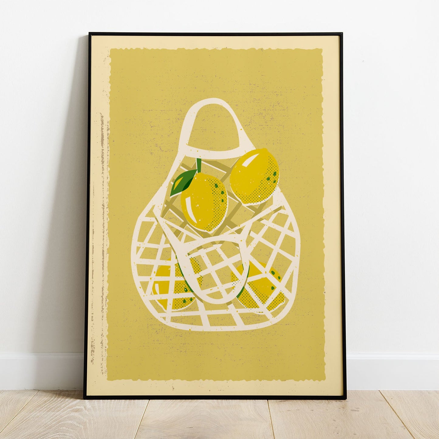 Wes Co Gallery Poster Lemon Basket 8 x 10" Home Goods - Illustrations Edge to edge Art Print