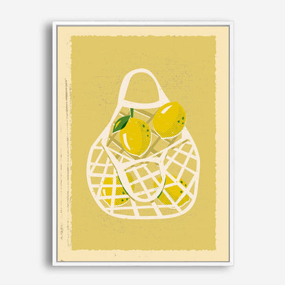 Wes Co Gallery Poster Lemon Basket 5 x 7" Home Goods - Illustrations Edge to edge Art Print