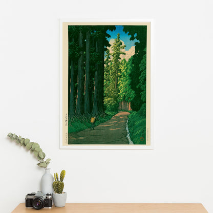 Wes Co Gallery Poster Road To Nikko by Kawase Hasui 16 x 20" Home Goods - Artist Edge to edge Art Print