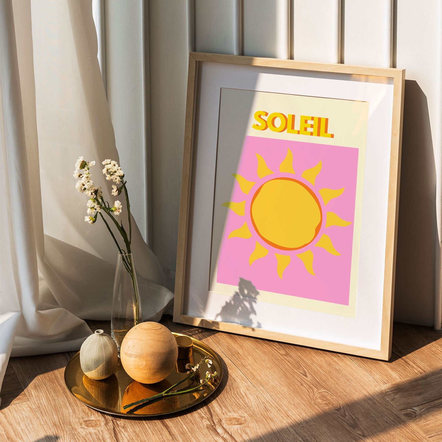 Wes Co Gallery Poster Soleil 5 x 7" Home Goods - Illustrations Edge to edge Art Print