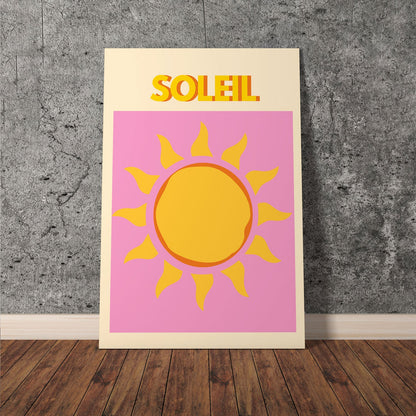 Wes Co Gallery Poster Soleil 11 x 17" Home Goods - Illustrations Edge to edge Art Print