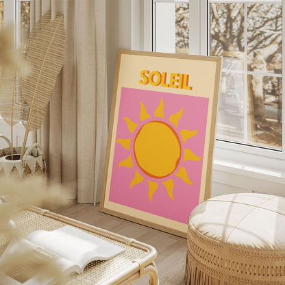 Wes Co Gallery Poster Soleil 11 x 17" Home Goods - Illustrations Edge to edge Art Print