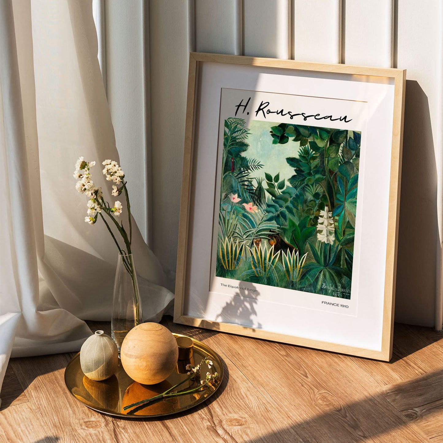 Wes Co Gallery Poster The Equatorial Jungle by Henri Rousseau 5 x 7" Home Goods - Artist Edge to edge Art Print