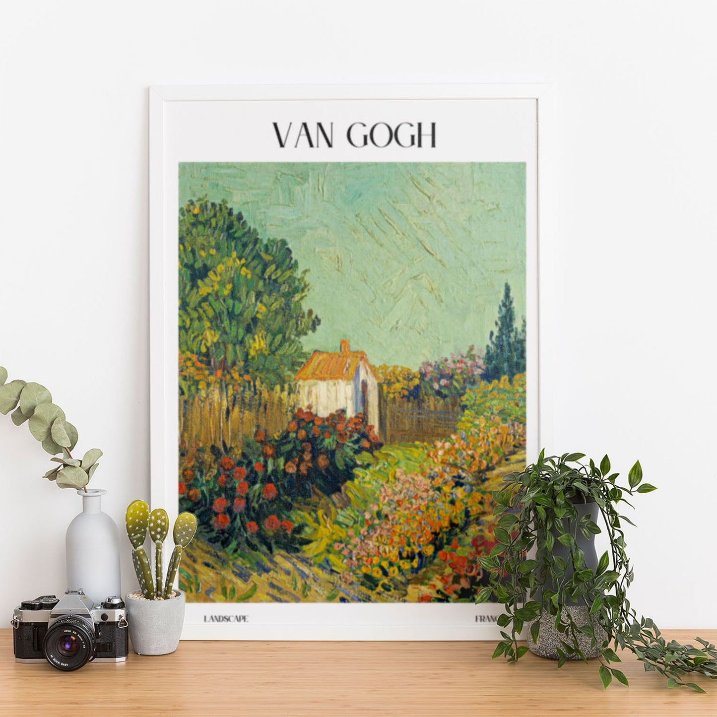 Wes Co Gallery Poster Landscape by Van Gogh 12 x 16" Home Goods - Artist Edge to edge Art Print