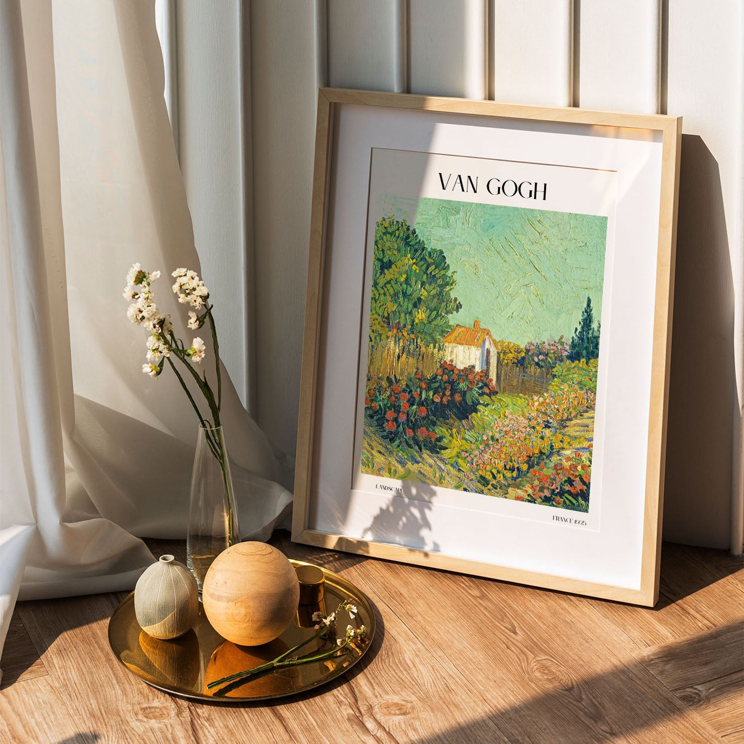 Wes Co Gallery Poster Landscape by Van Gogh 5 x 7" Home Goods - Artist Edge to edge Art Print