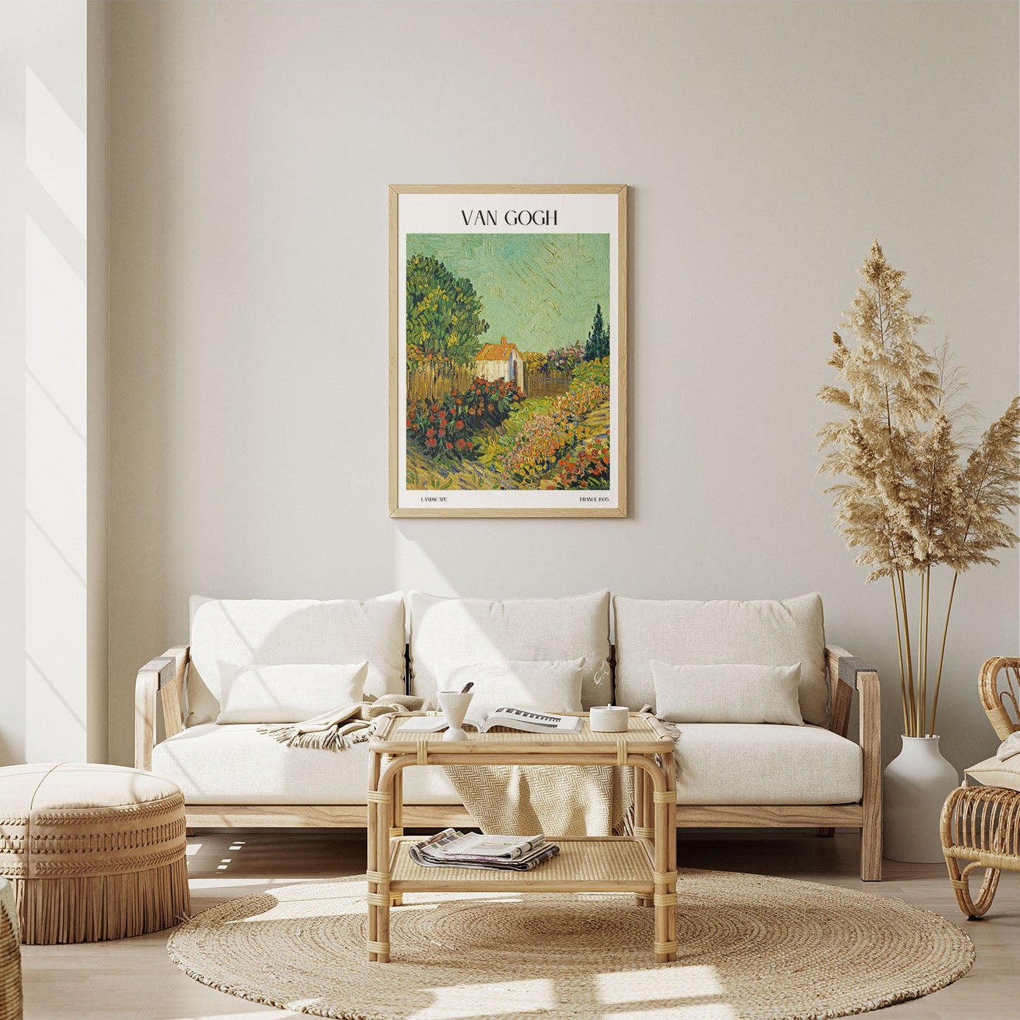 Wes Co Gallery Poster Landscape by Van Gogh 8 x 10" Home Goods - Artist Edge to edge Art Print