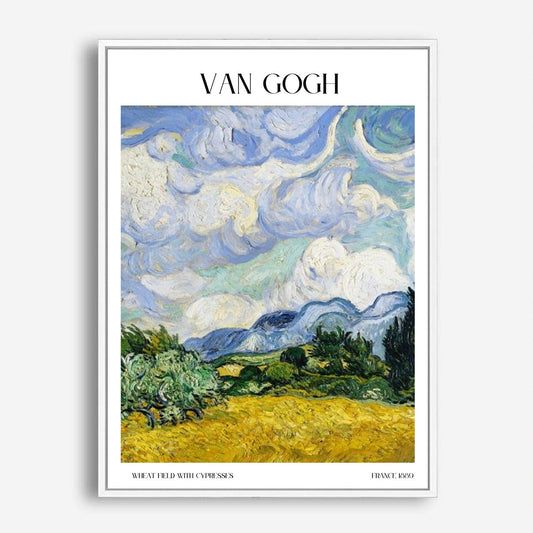 Wes Co Gallery Poster Wheat Field With Cypresses by Van Gogh 5 x 7" Home Goods - Artist Edge to edge Art Print