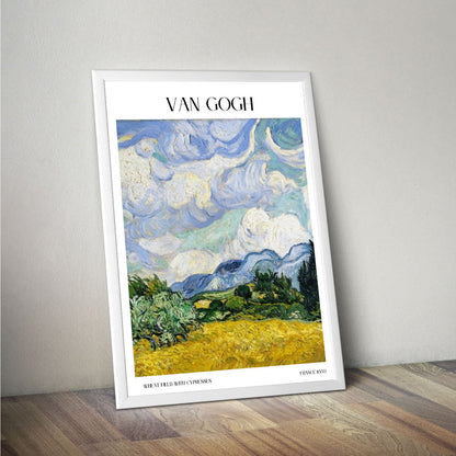 Wes Co Gallery Poster Wheat Field With Cypresses by Van Gogh 16 x 20" Home Goods - Artist Edge to edge Art Print