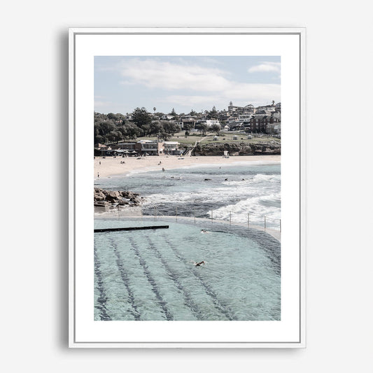 Wes Co Gallery Poster Bronte Baths Waves 5 x 7" Home Goods - Travels Border or edge to edge Art Print