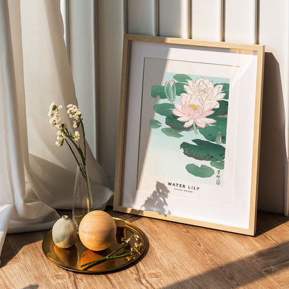 Wes Co Gallery Poster Water Lily Profile by Ohara Koson 5 x 7" Home Goods - Artist Edge to edge Art Print