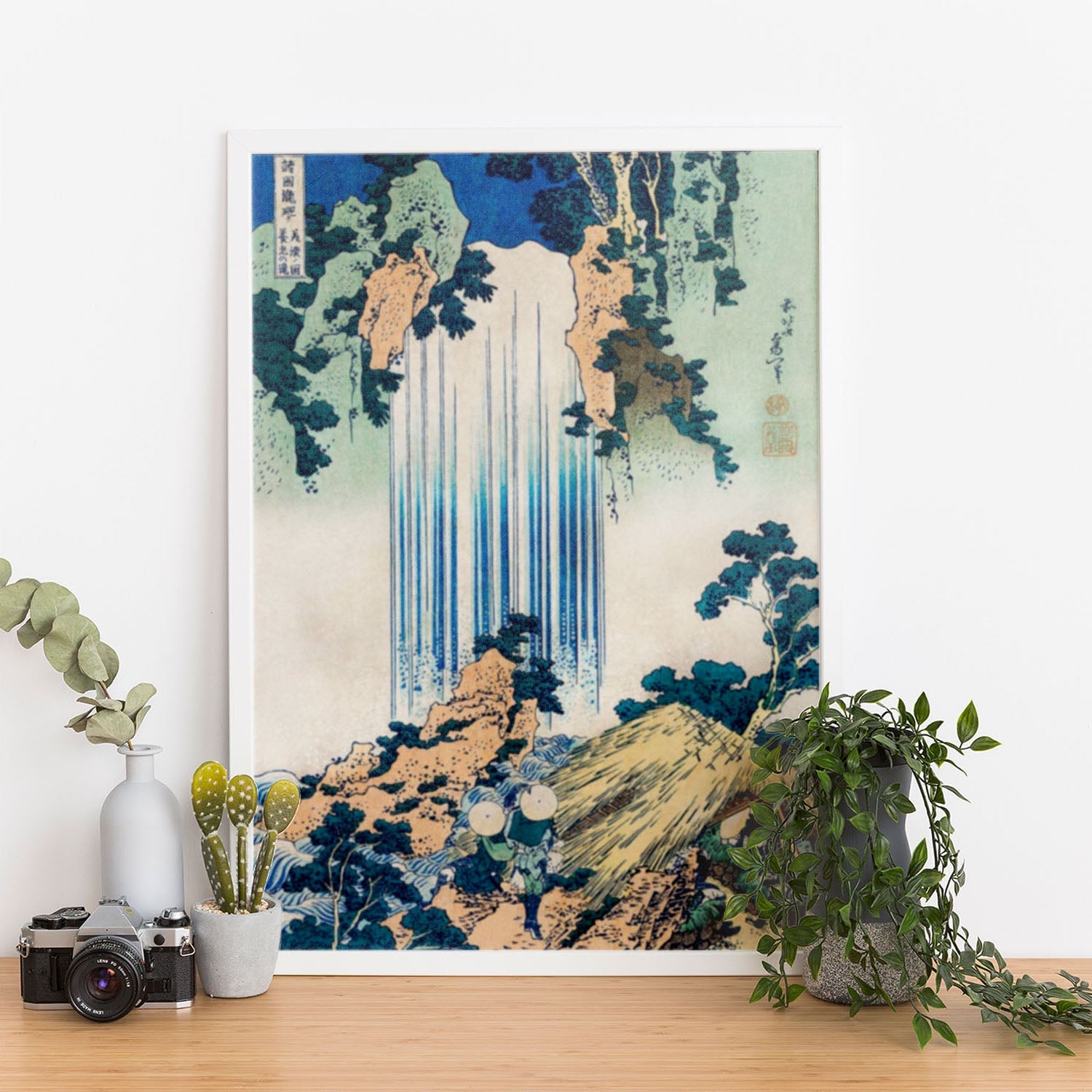 Wes Co Gallery Poster Yoro Waterfall by Katsushika Hokusai 12 x 16" Home Goods - Artist Edge to edge Art Print