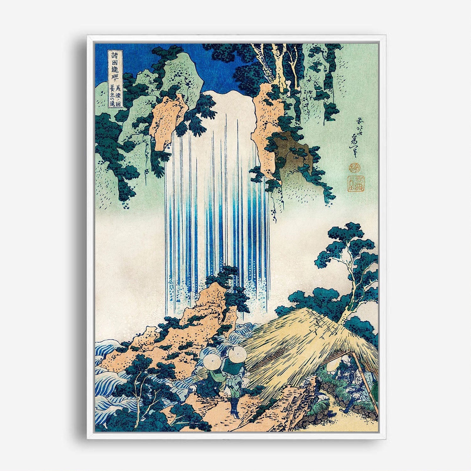 Wes Co Gallery Poster Yoro Waterfall by Katsushika Hokusai 5 x 7" Home Goods - Artist Edge to edge Art Print