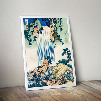 Wes Co Gallery Poster Yoro Waterfall by Katsushika Hokusai 16 x 20" Home Goods - Artist Edge to edge Art Print