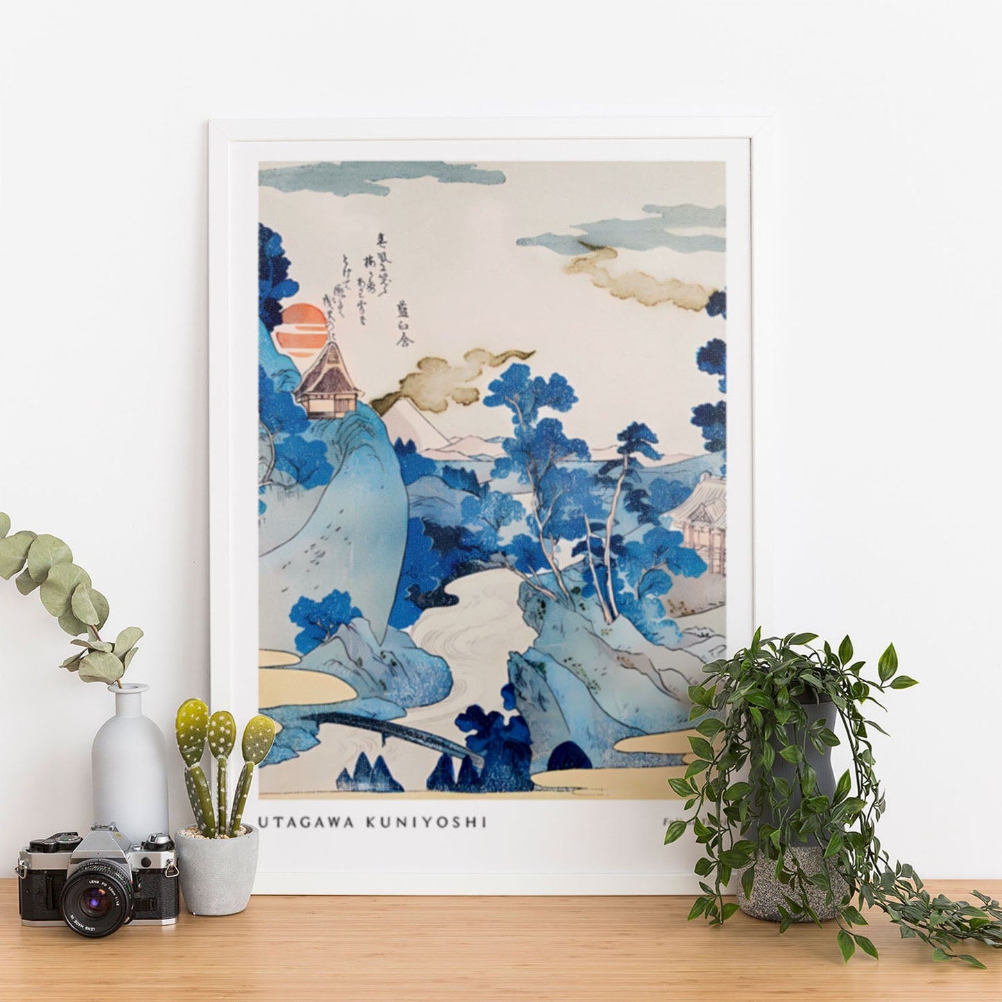 Wes Co Gallery Poster Fuji no Yukei (Evening View of Fuji) by Utagawa Kuniyoshi 12 x 16" Home Goods - Artist Edge to edge Art Print