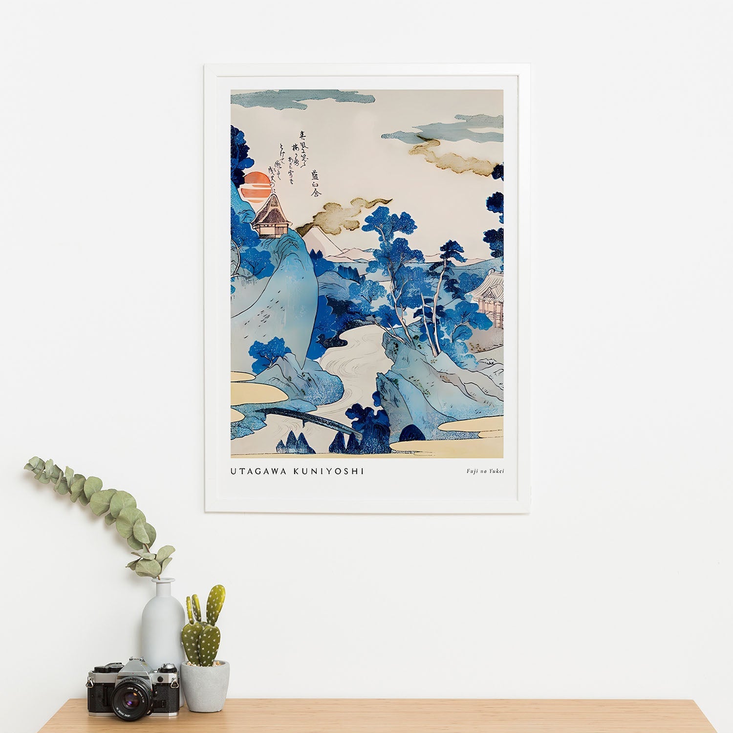 Wes Co Gallery Poster Fuji no Yukei (Evening View of Fuji) by Utagawa Kuniyoshi 16 x 20" Home Goods - Artist Edge to edge Art Print