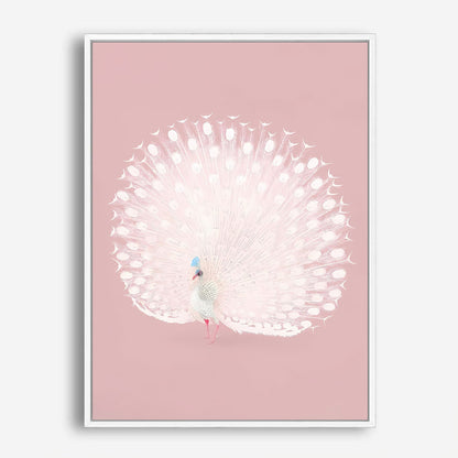 Wes Co Gallery Poster Pink Peacock by Ohara Koson 5 x 7" Home Goods - Artist Edge to edge Art Print